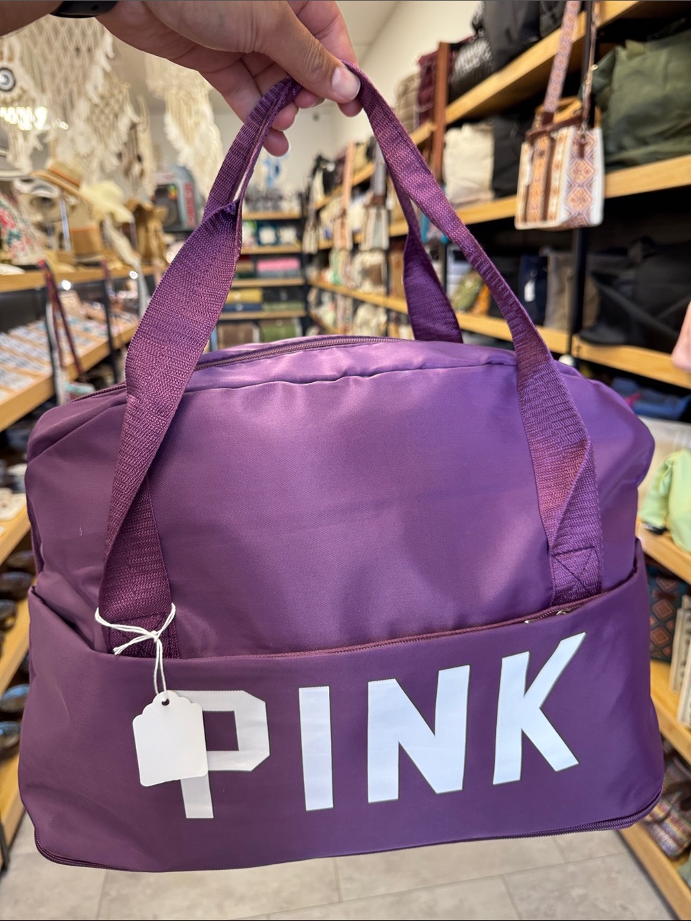 PINK Victoria's Secret Purple Logo Travel Tote